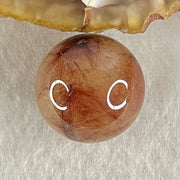 Average Grade Natural Copper Rutilated Quartz Sphere Ball 5.31g 15.6mm - Huangs Jadeite and Jewelry Pte Ltd