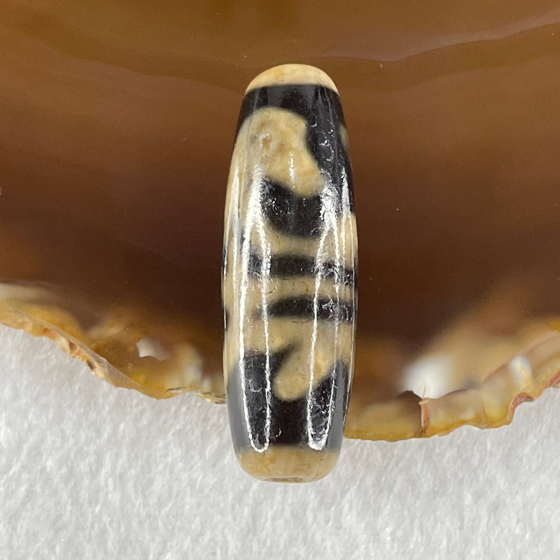 Natural Powerful Tibetan Old Oily Agate Zodiac Horse Dzi Bead Heavenly Master (Tian Zhu) 马天珠 8.99g 38.2 by 12.5mm - Huangs Jadeite and Jewelry Pte Ltd