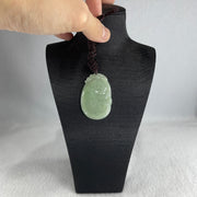 Natural Type A Light Green Jadeite Dragon Head on Ruyi Pendant 12.10g 47.0 by 31.2 by 3.6mm - Huangs Jadeite and Jewelry Pte Ltd