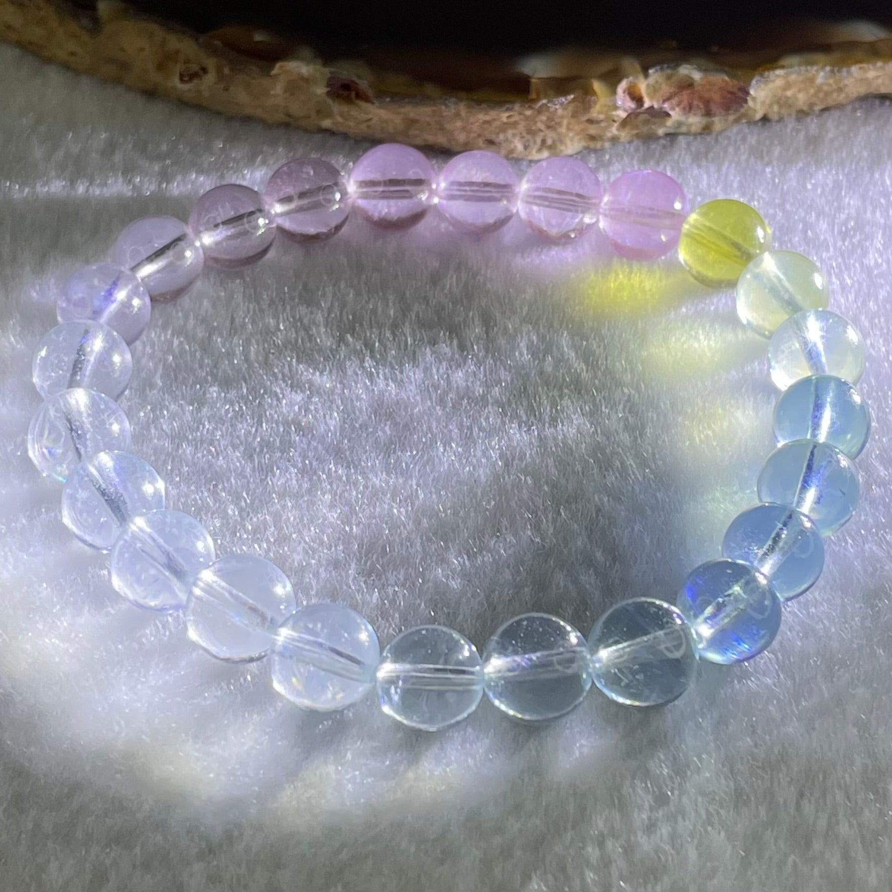 Very Very High Grade Transparent Natural Morganite Beryl Beads Bracelet 18.20g 16cm 8.4mm 24 Beads - Huangs Jadeite and Jewelry Pte Ltd