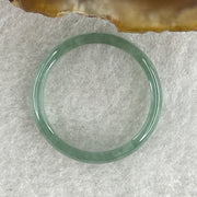 Certified Natural Type A Semi Icy Green Jadeite Ring 1.27g 3.7 by 2.1mm US 7.5 HK 16.5 (Perfect) - Huangs Jadeite and Jewelry Pte Ltd