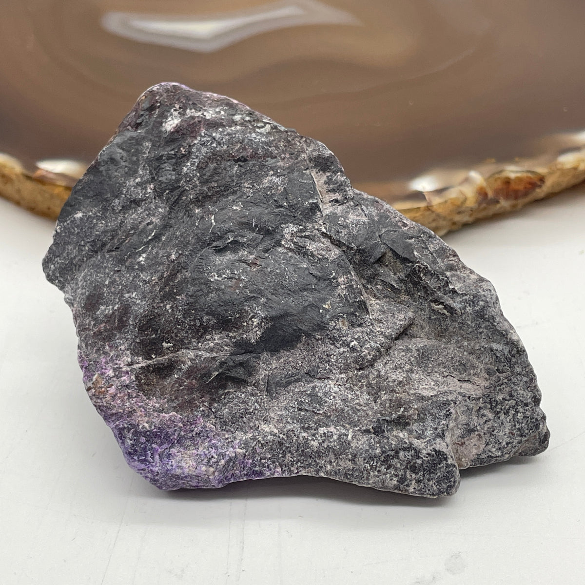 Natural Sugilite Rough Display Specimen | Deep Royal Purple & Rich Magenta Mineral (112.59g  | 72.8 x 27.8 x 50.1mm | Synergy, Spiritual Shield, Higher Consciousness & Mindful Feng Shui Anchor)
