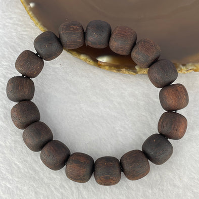 Natural Wild Hainan Jiang Zhen Xiang ( Acronychia Pedunculata) Beads Bracelet (Sinking Type) 天然野生海南降真香珠手链 20.75g 19cm / 13.3 mm 17 Beads - Huangs Jadeite and Jewelry Pte Ltd