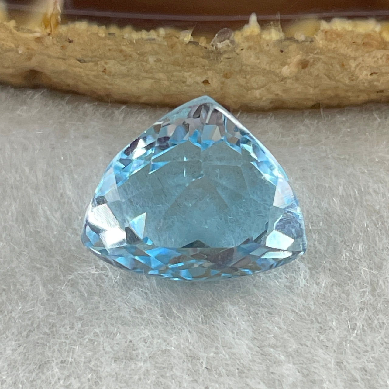 Natural Sky Blue Topaz Trillion Shape 9.26ct 12.9 by 11.2 by 8.9mm - Huangs Jadeite and Jewelry Pte Ltd