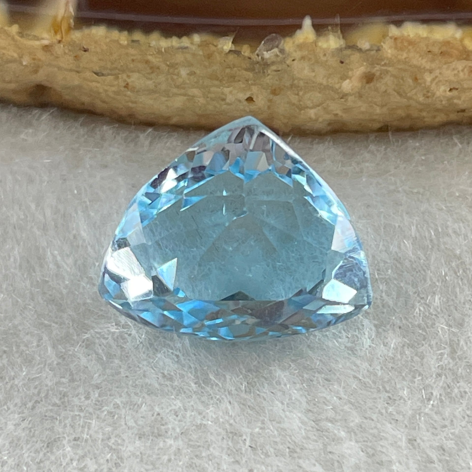 Natural Sky Blue Topaz Trillion Shape 9.26ct 12.9 by 11.2 by 8.9mm - Huangs Jadeite and Jewelry Pte Ltd