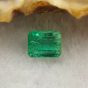 Natural Colombia Green Emerald (Beryl) Cut-Cornered Rectangular step cut 1.06ct 6.8 by 5.4 by 3.4mm - Huangs Jadeite and Jewelry Pte Ltd