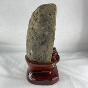 Natural Amethyst Cave with Wooden Stand 1,451.2g 116.4 by 93.7 by 190.0mm - Huangs Jadeite and Jewelry Pte Ltd