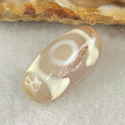 Natural Powerful Tibetan Old Oily Agate 3 Eyes Dzi Bead Heavenly Master (Tian Zhu) 三眼天诛 2.86g 20.1 by 10.0mm - Huangs Jadeite and Jewelry Pte Ltd