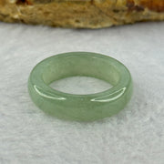 Type A Semi Icy Green Jadeite Ring 3.85g 6.1 by 3.7mm US7.25 HK16 - Huangs Jadeite and Jewelry Pte Ltd