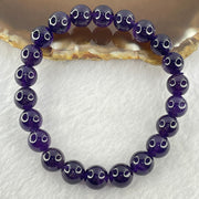 Good Grade Natural Amethyst Bracelet 23.21g 16.5cm 9.4mm 22 Beads - Huangs Jadeite and Jewelry Pte Ltd