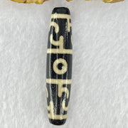 Natural Powerful Tibetan Old Oily Agate 3 Eyed Dharma Vajra Dzi Bead Heavenly Master (Tian Zhu) 三眼金刚杵天珠 15.44g 59.2 by 13.1mm - Huangs Jadeite and Jewelry Pte Ltd