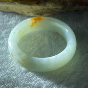 Certified Type A Light Green with Reddish Spot Jadeite Rings 3.06g 5.6 by 3.4mm US 6.8 HK 15 (Close To Perfect ) - Huangs Jadeite and Jewelry Pte Ltd