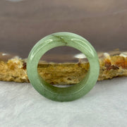 Type A Green with Brown Jadeite Ring 3.91g 5.8 by 3.6mm US7.25 HK15.75 (Slight External Line) - Huangs Jadeite and Jewelry Pte Ltd