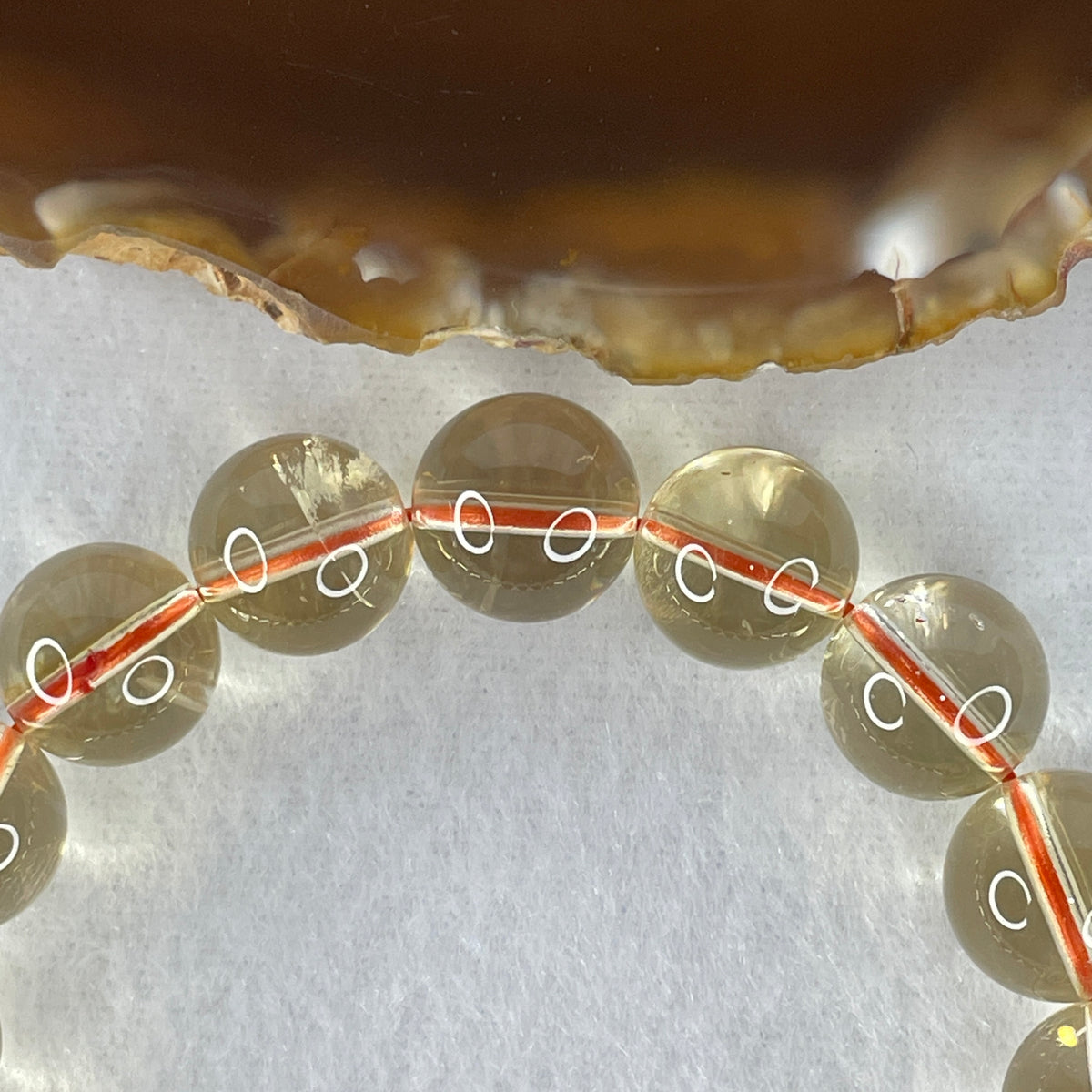Certified Above Average Grade Natural Yellow Citrine Crystal Beads Bracelet | 11.8mm Golden Merchant's (38.99g | 17cm Wrist Sizing | 18 Beads)
