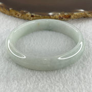 Natural Type A Faint Green Faint Lavender Jadeite Oval Bangle 42.10g Inner Diameter 55.2mm 12.8 by 7.4mm (Very Very Slight Internal Lines) - Huangs Jadeite and Jewelry Pte Ltd