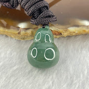 Type A Dark Blueish Green Jadeite Hulu Pendent 7.21g 21.1 by 15.7 by 10.6mm - Huangs Jadeite and Jewelry Pte Ltd