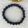 Natural Dark Blue Goldstone Bracelet 天然蓝砂石手链 13.07g 13cm 7.8mm 22 Beads - Huangs Jadeite and Jewelry Pte Ltd