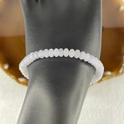 Natural Type A Lavender Jadeite Donut Beads Bracelet 11.49g 15.5cm 6.0mm 49 Pcs - Huangs Jadeite and Jewelry Pte Ltd