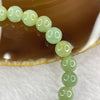 Type A Semi Icy Green Jadeite 25 beads bracelet 7.5mm 17.05g - Huangs Jadeite and Jewelry Pte Ltd