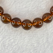 Natural Purple Amber Beads Bracelet 天然巨峰紫葡萄琥珀手链 11.99g 16cm 10.2mm 19 Beads - Huangs Jadeite and Jewelry Pte Ltd
