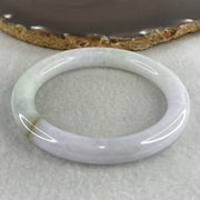 Certified Natural Type A Light Green & Lavender Jadeite Full Round Bangle | 60.4mm Yuan Tiao (60.38g 10.2x10.0mm | Internal Line | Imperial Wholeness, Royal Fortune & Heart Vitality) - Huangs Jadeite and Jewelry Pte Ltd
