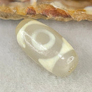 Natural Powerful Tibetan Old Oily Agate 3 Eyes Dzi Bead Heavenly Master (Tian Zhu) 三眼天诛 3.05g 19.9 by 10.4mm - Huangs Jadeite and Jewelry Pte Ltd