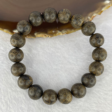 Natural Old Wild Indonesia Agarwood Beads Bracelet (Sinking Type) 天然老野生印尼沉香珠手链 19.78g 19.5 mm / 13.1 mm 18 Beads - Huangs Jadeite and Jewelry Pte Ltd