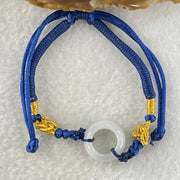Type A Faint Lavender Jadeite Ping An Kou String Bracelet 3.21g 1.51 by 6.7mm - Huangs Jadeite and Jewelry Pte Ltd