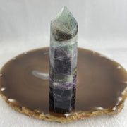 Natural Green and Purple Fluorite Quartz Tower Display 81.81g 95.0 by 25.3 by 19.3mm - Huangs Jadeite and Jewelry Pte Ltd
