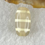 Natural Powerful Tibetan Old Oily Agate 3-Lines Dzi Bead Heavenly Master (Tian Zhu) 三行天诛 2.51g 17.9 by 9.7mm - Huangs Jadeite and Jewelry Pte Ltd