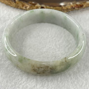 Type A Lavender Green with Green Piao Hua Jadeite Bangle 37.52g Internal Diameter 55.1mm 14.5 by 6.1mm (External Lines with Internal Lines) - Huangs Jadeite and Jewelry Pte Ltd