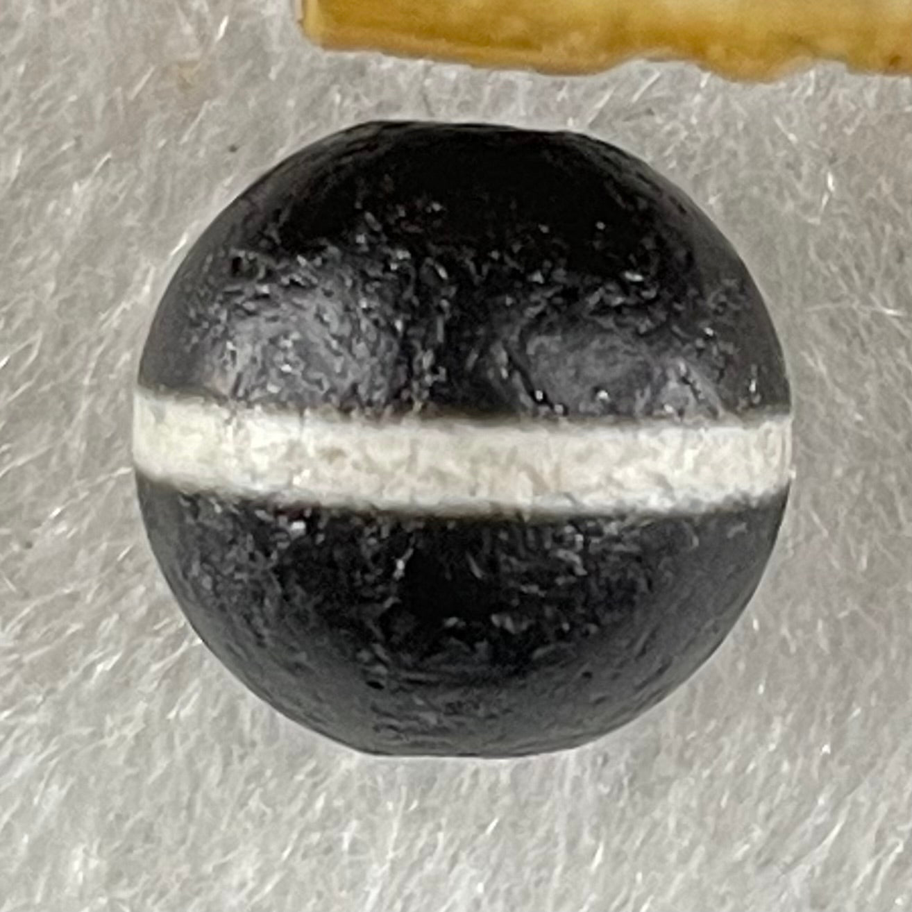 Natural Powerful Tibetan Old Oily Agate 1 Lines Dzi Bead Heavenly Master (Tian Zhu) 1.44g 9.9 by 10.3mm - Huangs Jadeite and Jewelry Pte Ltd