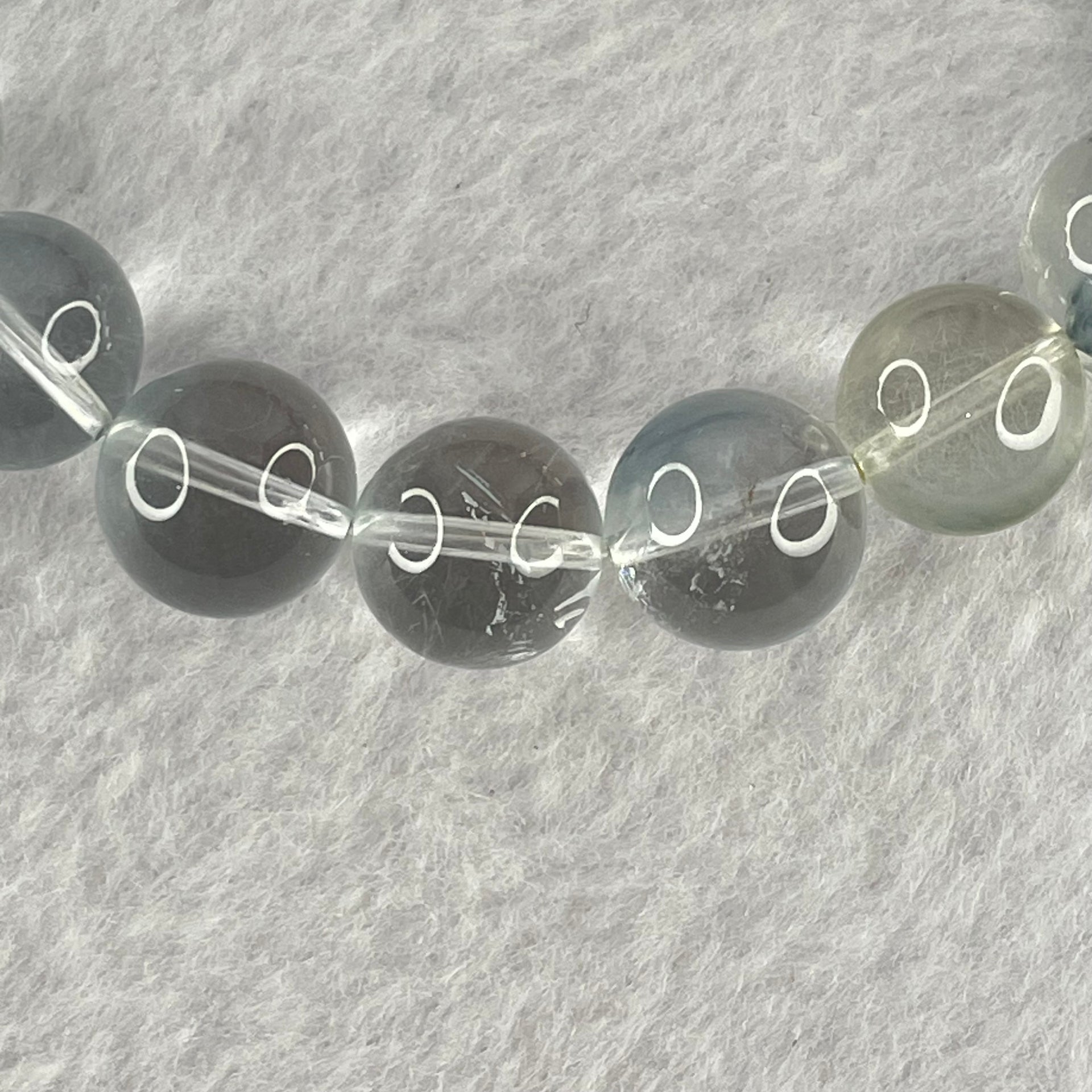 Good Grade Natural Blue Rutilated Quartz Bracelet 41.28g 18.5cm 12.0mm 18 Beads - Huangs Jadeite and Jewelry Pte Ltd