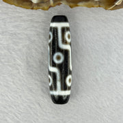 Natural Powerful Tibetan Old Oily Agate 9 Eyes Dzi Bead Heavenly Master (Tian Zhu) 九眼天诛 13.09g 48.9 by 13.0mm - Huangs Jadeite and Jewelry Pte Ltd