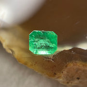 Natural Colombia Green Emerald (Beryl) Cut-Cornered Rectangular step cut 0.66ct 5.5 by 5.2 by 3.0mm - Huangs Jadeite and Jewelry Pte Ltd