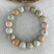 Certified Natural Alashan Agate Pastel Green Beads Bracelet 42.28g 16.5cm 12.8mm 17Beads - Huangs Jadeite and Jewelry Pte Ltd