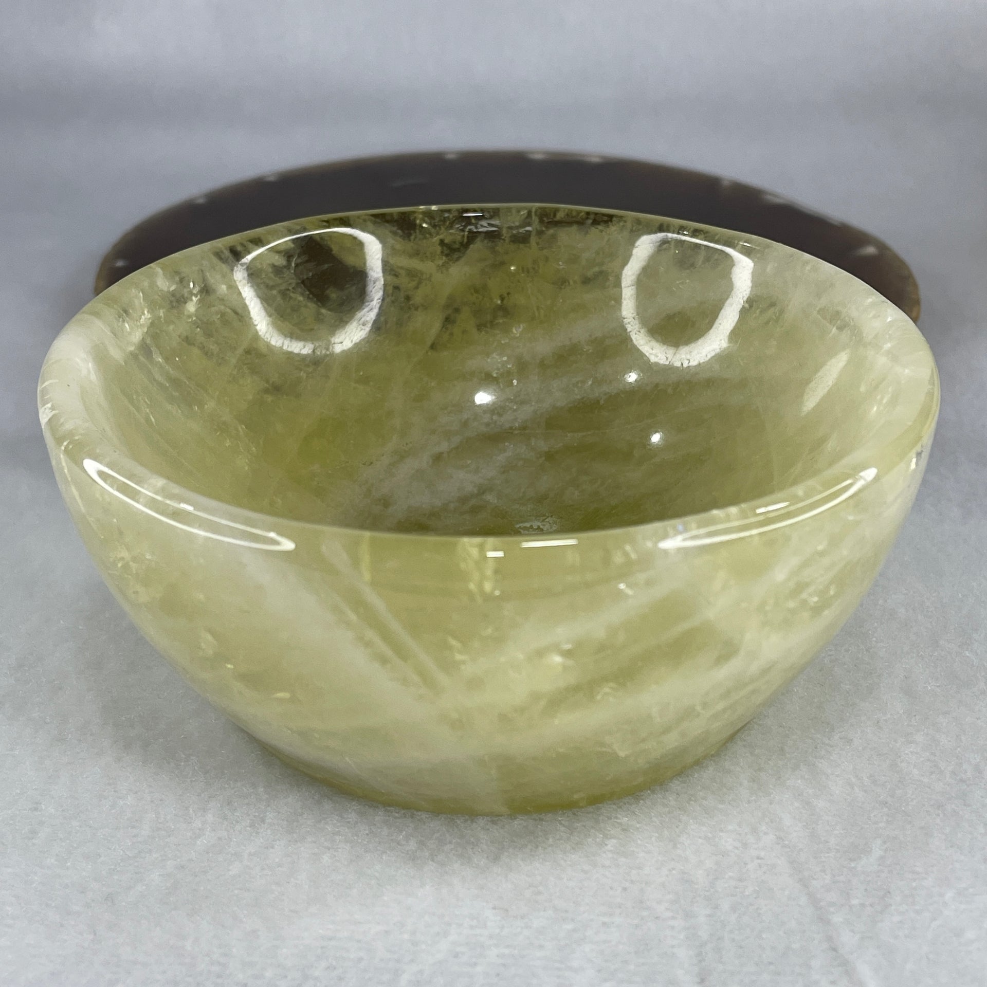 Natural Citrine Bowl Display 488.30g 109.5 by 47.7mm - Huangs Jadeite and Jewelry Pte Ltd