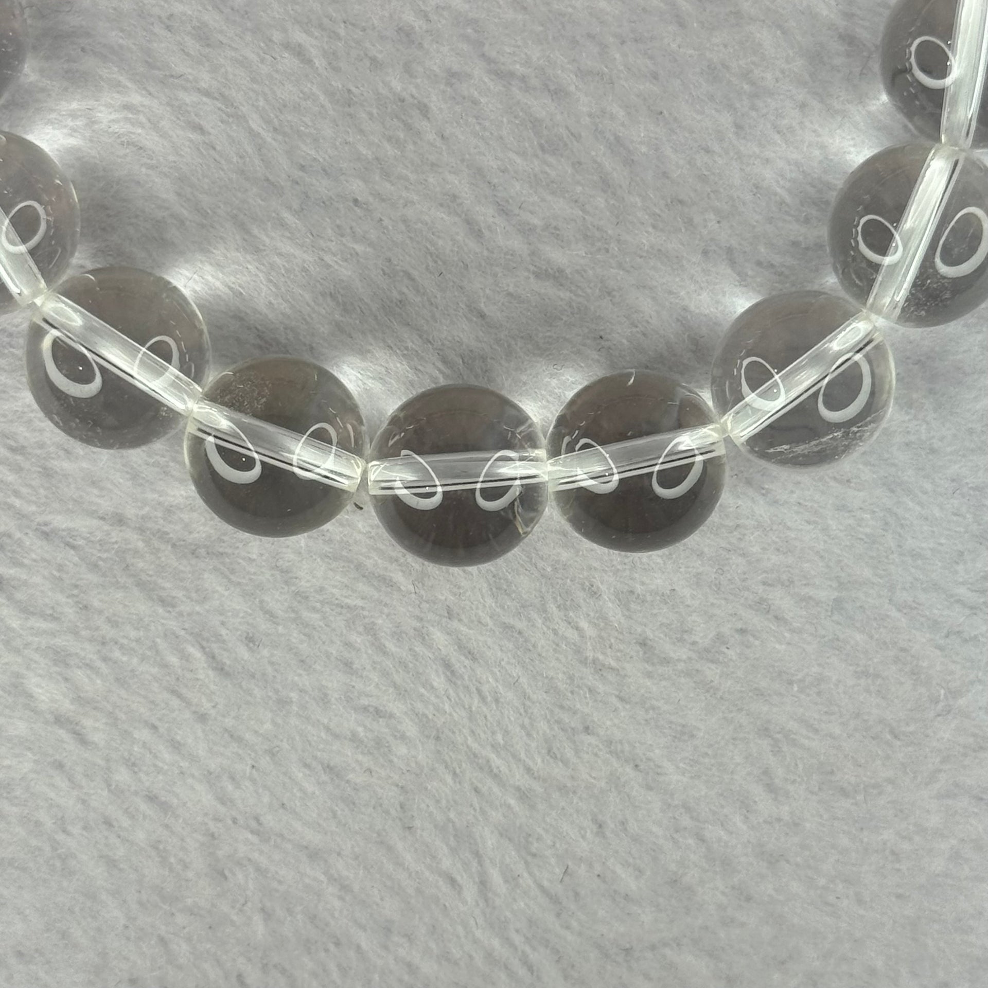 Natural Clear Quartz Beads Bracelet 天然白水晶手链 46.03g 17.5cm 12.9mm 16 Beads - Huangs Jadeite and Jewelry Pte Ltd