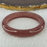 Strawberry Quartz Bangle 草莓水晶手链 41.04g Internal Diameter 58.7mm 12.0 by 8.2mm - Huangs Jadeite and Jewelry Pte Ltd