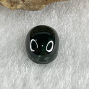 Type A Translucent Black Omphacite Jadeite Oval Cabouchon Stone For Setting 0.38g 7.3 by 6.1 by 4.0mm - Huangs Jadeite and Jewelry Pte Ltd