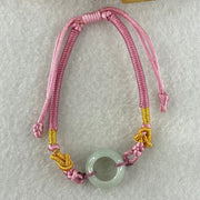 Type A Light Blueish Green Jadeite Ping An Kou String Bracelet 3.11g 14.9 by 6.7mm - Huangs Jadeite and Jewelry Pte Ltd