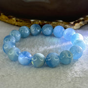 Natural Aquamarine Beads Bracelet 50.83g 18cm 13.2mm 16 Beads - Huangs Jadeite and Jewelry Pte Ltd