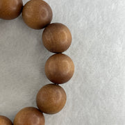 Certified Natural Sandalwood Beads Bracelet 52.14g 18cm 19.8mm 12Beads - Huangs Jadeite and Jewelry Pte Ltd