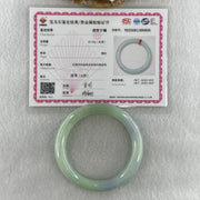 Type A Natural Light Green with Lavender Jadeite Bangle 39.72g Inner Diameter 52.1mm 9.2 by 8.6mm (Internal Lines) - Huangs Jadeite and Jewelry Pte Ltd