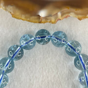 Good Grade Natural Blue Topaz Beads Bracelet 29.77g 15.5cm 9.4mm 21 Beads - Huangs Jadeite and Jewelry Pte Ltd