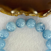 Natural Aquamarine Beads Bracelet 65.17g 19cm 14.8mm  15 Beads - Huangs Jadeite and Jewelry Pte Ltd