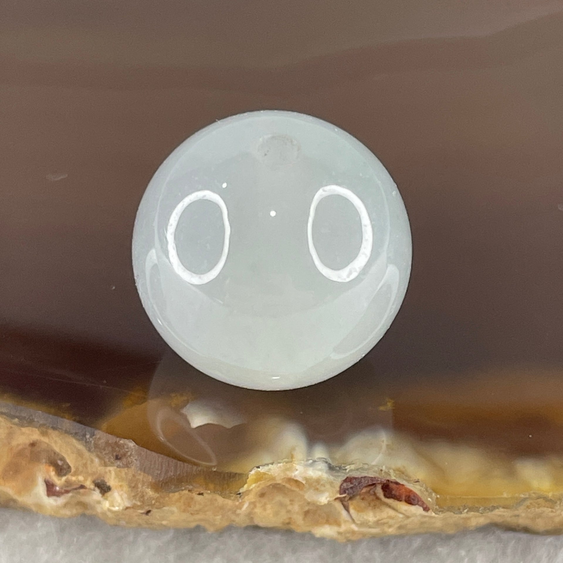 Natural Type A Light Lavender Jadeite Bead 5.11g 14.4mm - Huangs Jadeite and Jewelry Pte Ltd