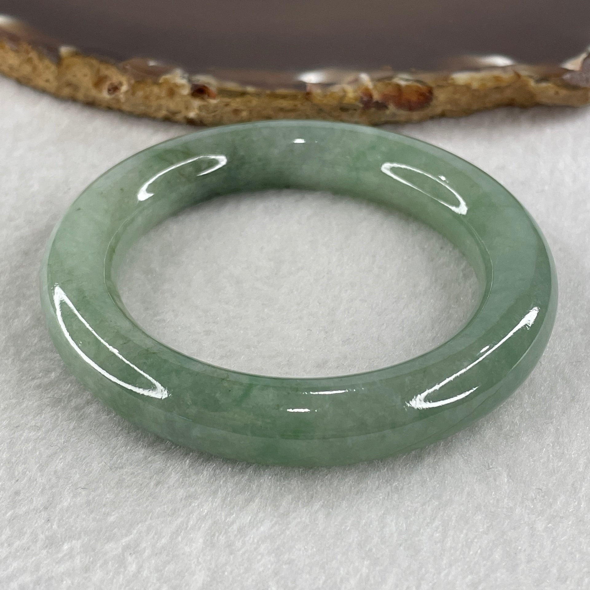 Certified Type A Full Green Jadeite Bangle Internal Diameter 50.2mm 57.85g 11.0 by 10.8mm (Very Slight External Lines) - Huangs Jadeite and Jewelry Pte Ltd