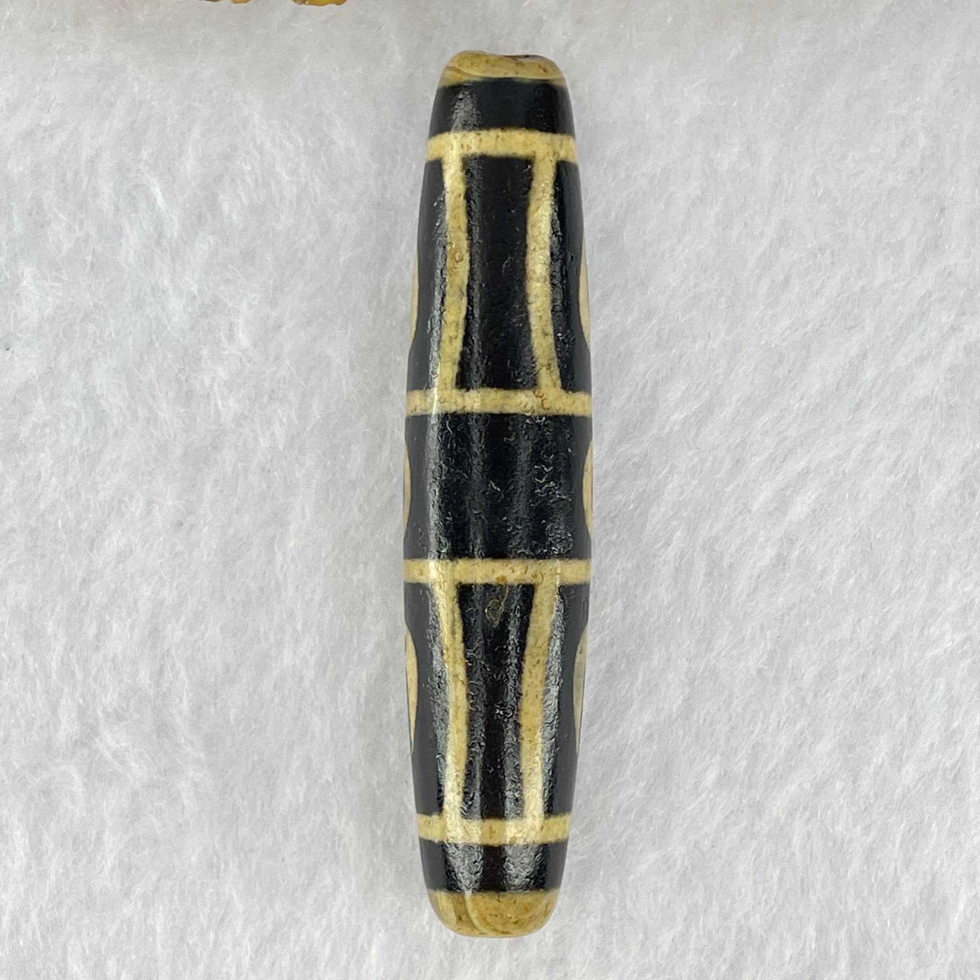 Natural Powerful Tibetan Old Oily Eyed Dharma Vajra Agate Dzi Bead Heavenly Master (Tian Zhu) 二眼金光托天珠 13.43g 57.6 by 12.4mm - Huangs Jadeite and Jewelry Pte Ltd