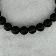 Natural Dark Matt Black Amber Beads Bracelet 天然大黑天翁琥珀手链 6.31g 14.5cm 8.1mm 22 Beads - Huangs Jadeite and Jewelry Pte Ltd
